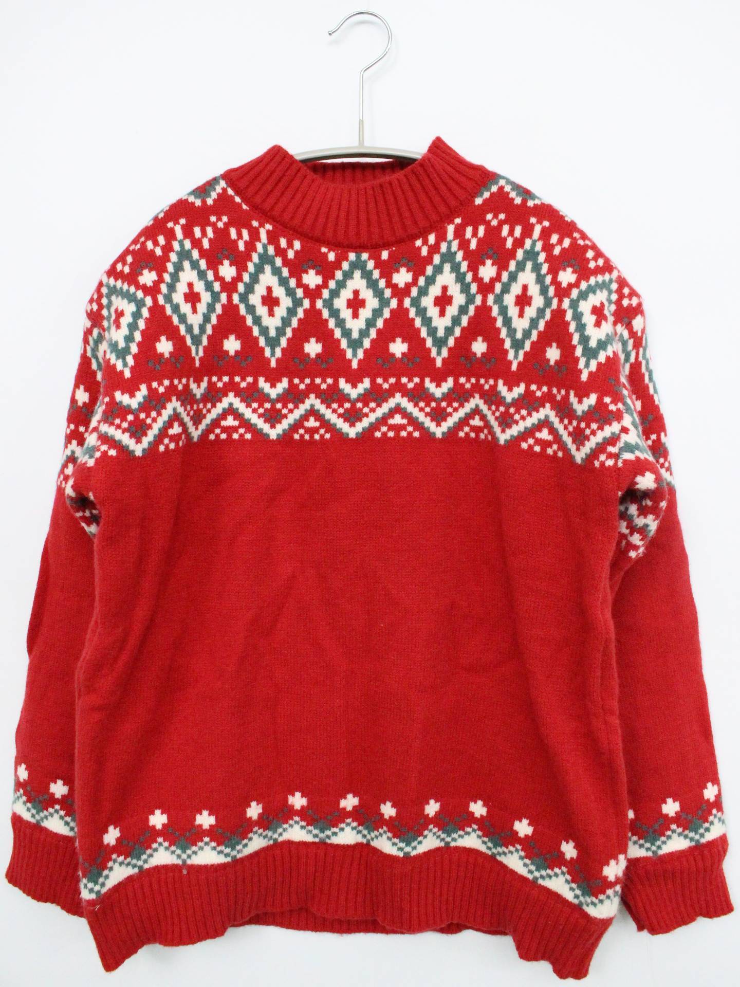 ニット/セーター/トップス/レッド