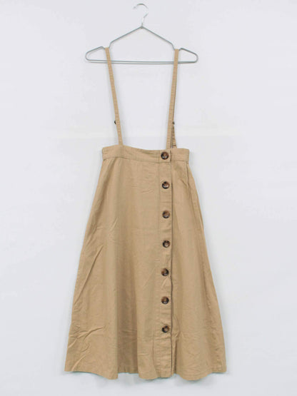 ジャンパースカート/ワンピース/ドレス/ベージュ/M