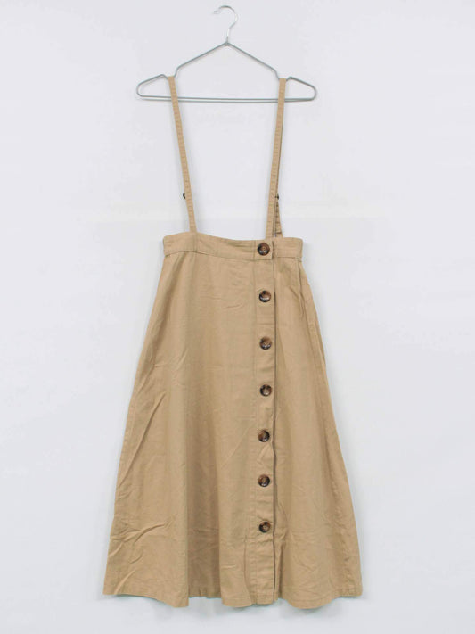 ジャンパースカート/ワンピース/ドレス/ベージュ/M