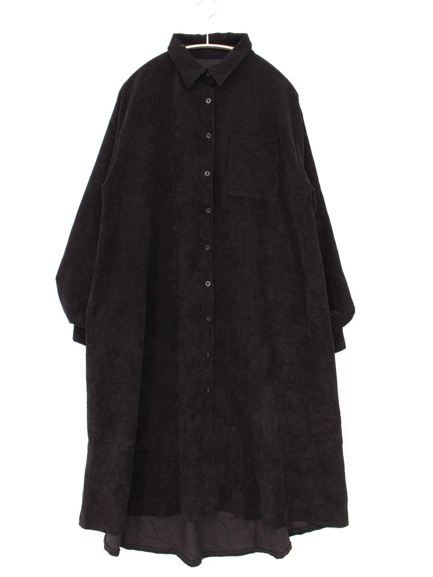 シャツワンピース/ワンピース/ドレス/ブラック/M
