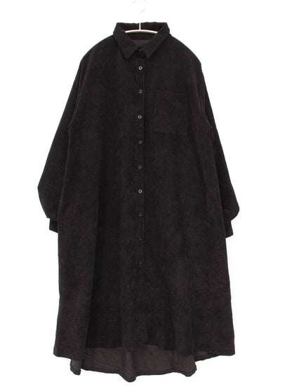 シャツワンピース/ワンピース/ドレス/ブラック/M