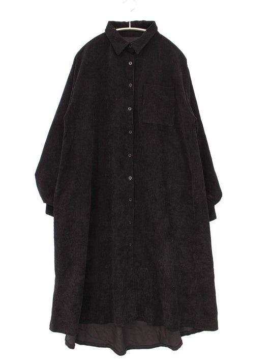 シャツワンピース/ワンピース/ドレス/ブラック/M