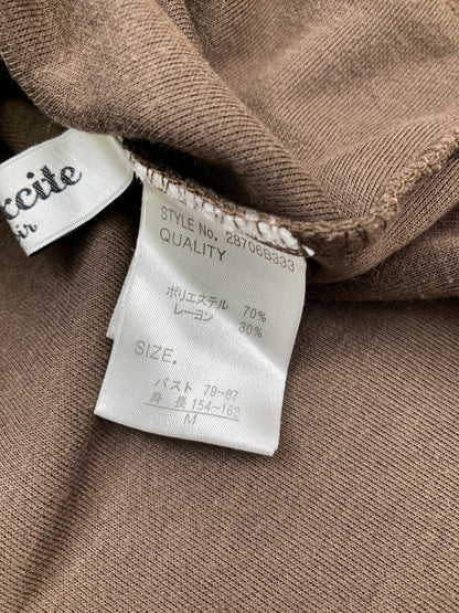 emsexcite/Tシャツ/カットソー/トップス/ブラウン/M