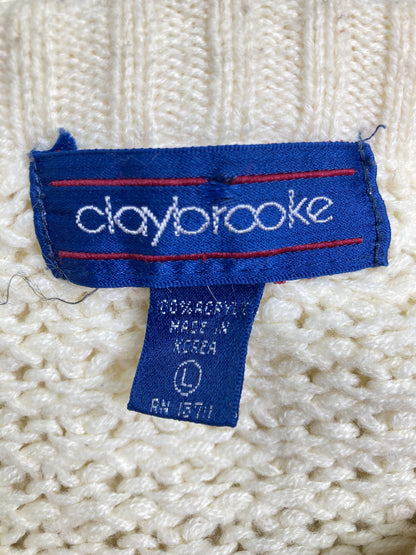 CLAY BROOKE/クレイブルック/ニット/セーター/トップス/ホワイト/L