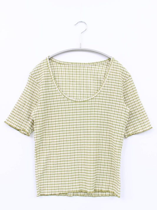 Tシャツ/カットソー/トップス/ライトグリーン