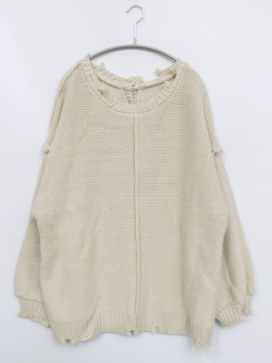 ニット/セーター/トップス/ベージュ/F