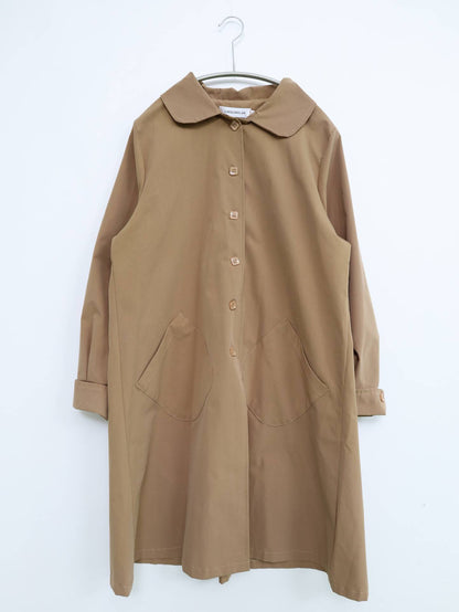 linglonglan/シャツワンピース/ワンピース/ドレス/ベージュ/XL