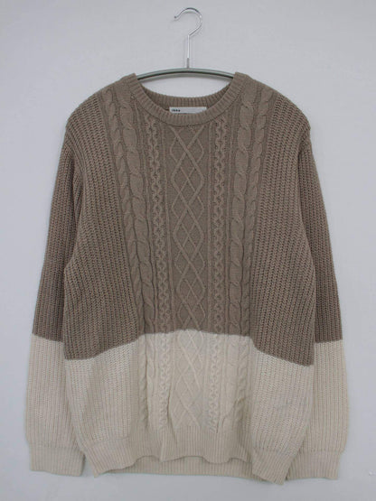 IKKA/ニット/セーター/トップス/ベージュ/L