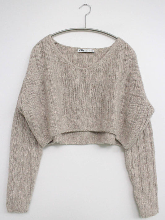 ZARA/ザラ/ニット/セーター/トップス/グレー/S