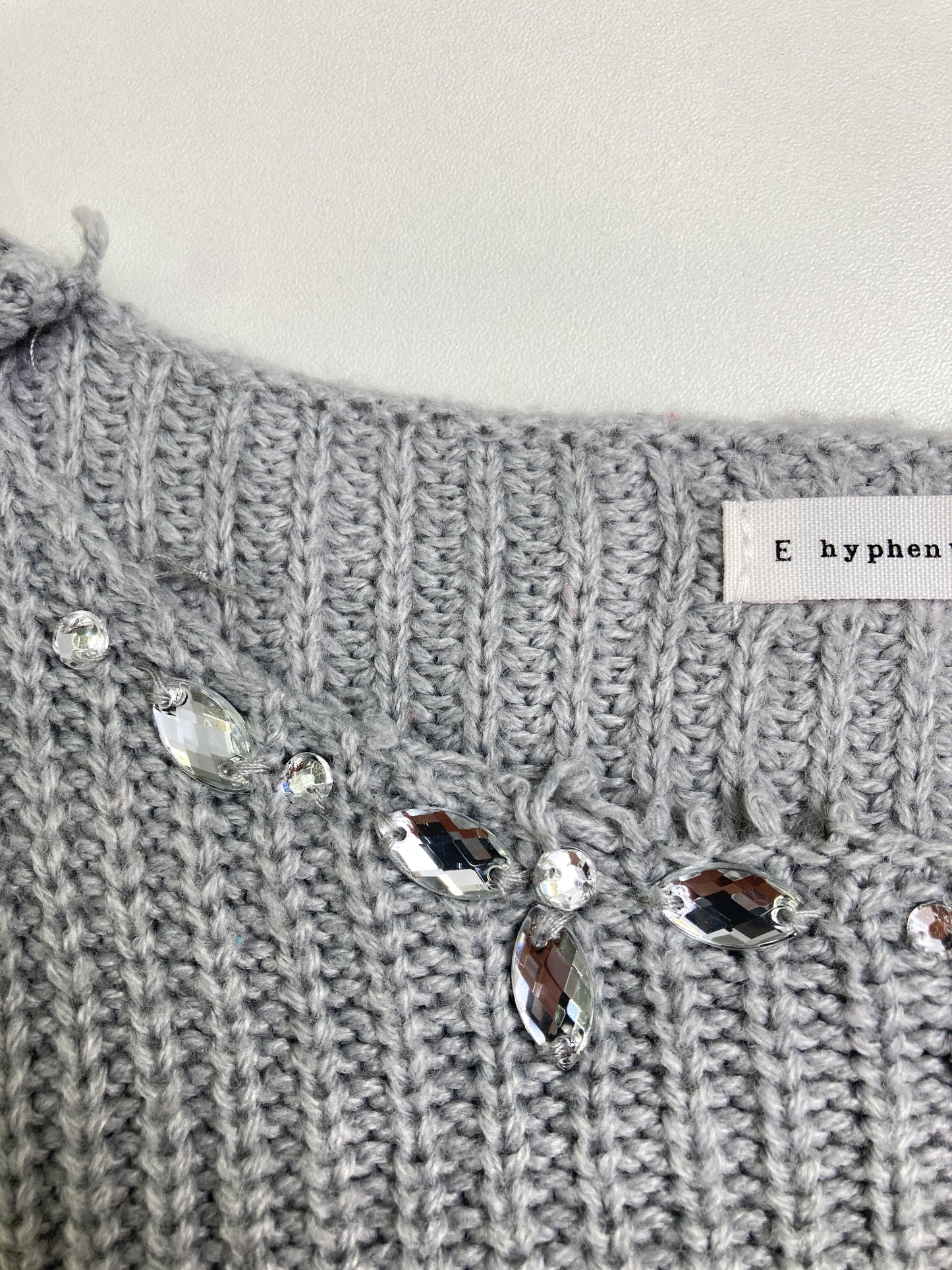 E hyphen world gallery peace/イーハイフンワールドギャラリーピース/ニット/セーター/トップス/グレー/F