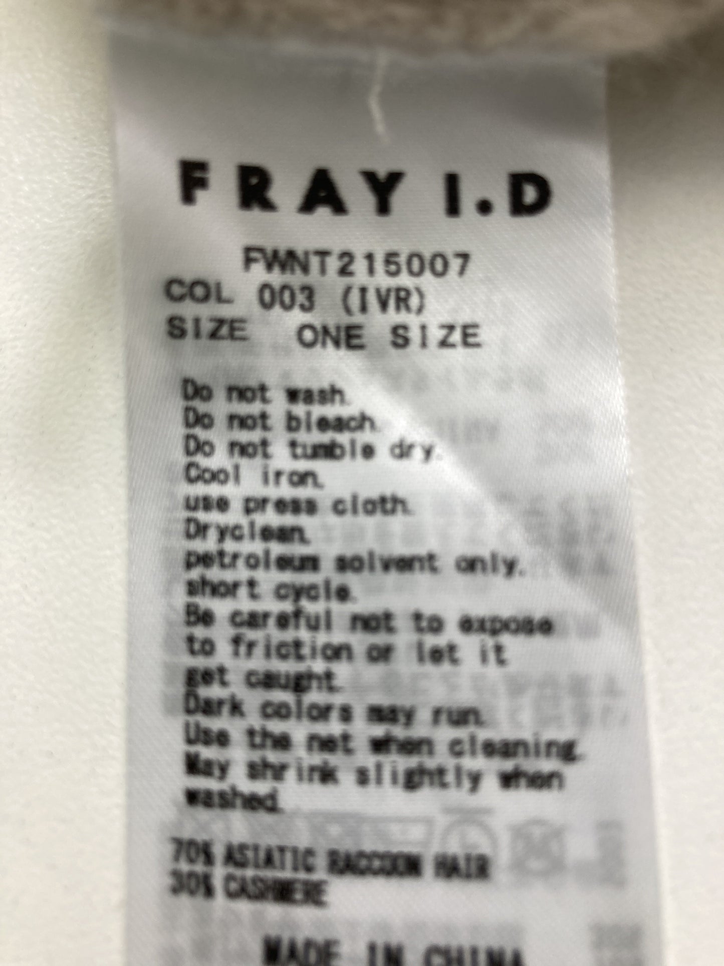 FRAY I.D/フレイアイディー/ニット/セーター/トップス/アイボリー/ONE SIZE