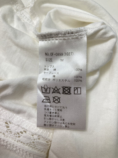 CECIL McBEE/セシルマクビー/Tシャツ/カットソー/トップス/ホワイト/M