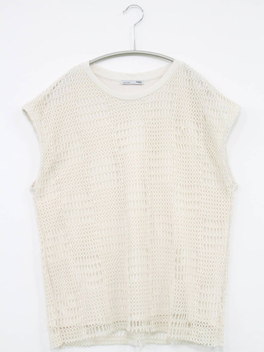 ZARA/Tシャツ/カットソー/トップス/ホワイト