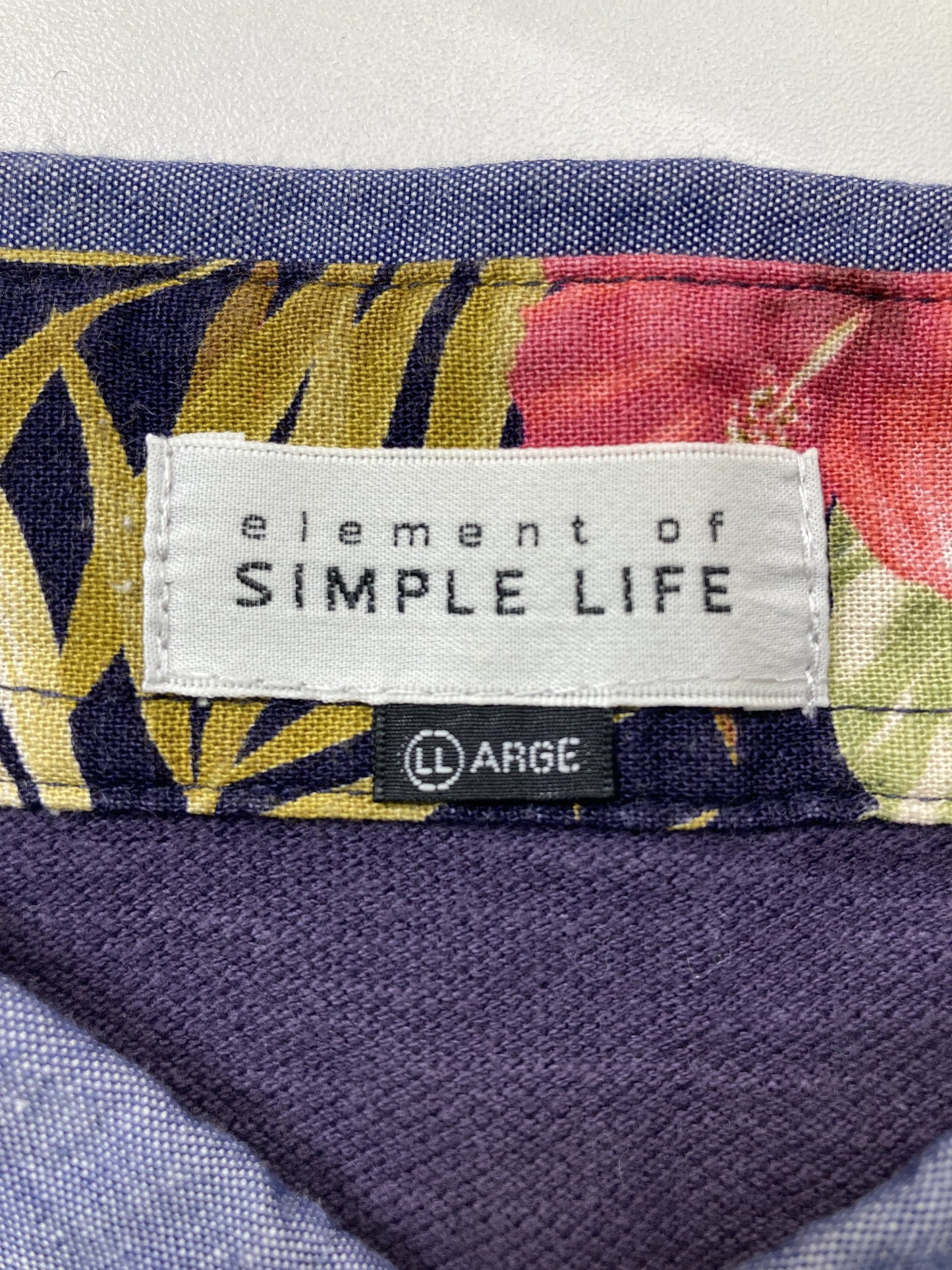 SIMPLE LIFE/シャツ/ブラウス/トップス/ネイビー/LL