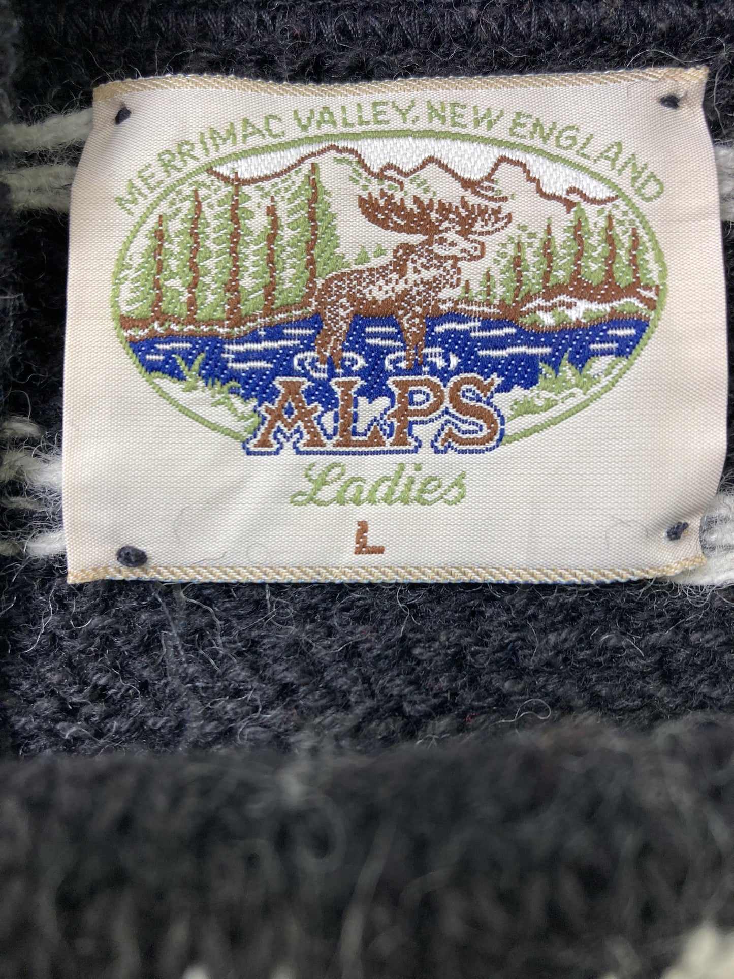 ALPS/アルプス/ニット/セーター/トップス/ブラック/L