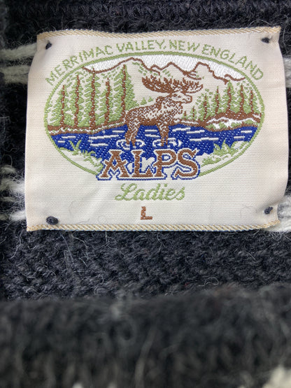 ALPS/アルプス/ニット/セーター/トップス/ブラック/L