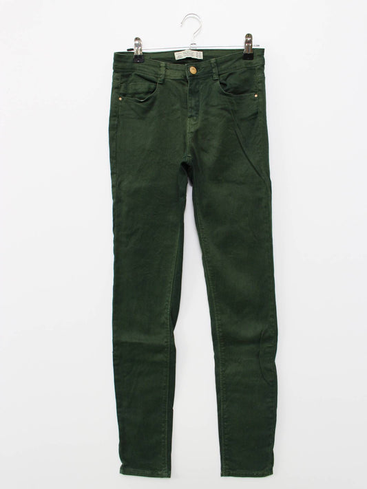 ZARA/ザラ/デニムパンツ/パンツ/グリーン/EUR34/USA02/MEX24