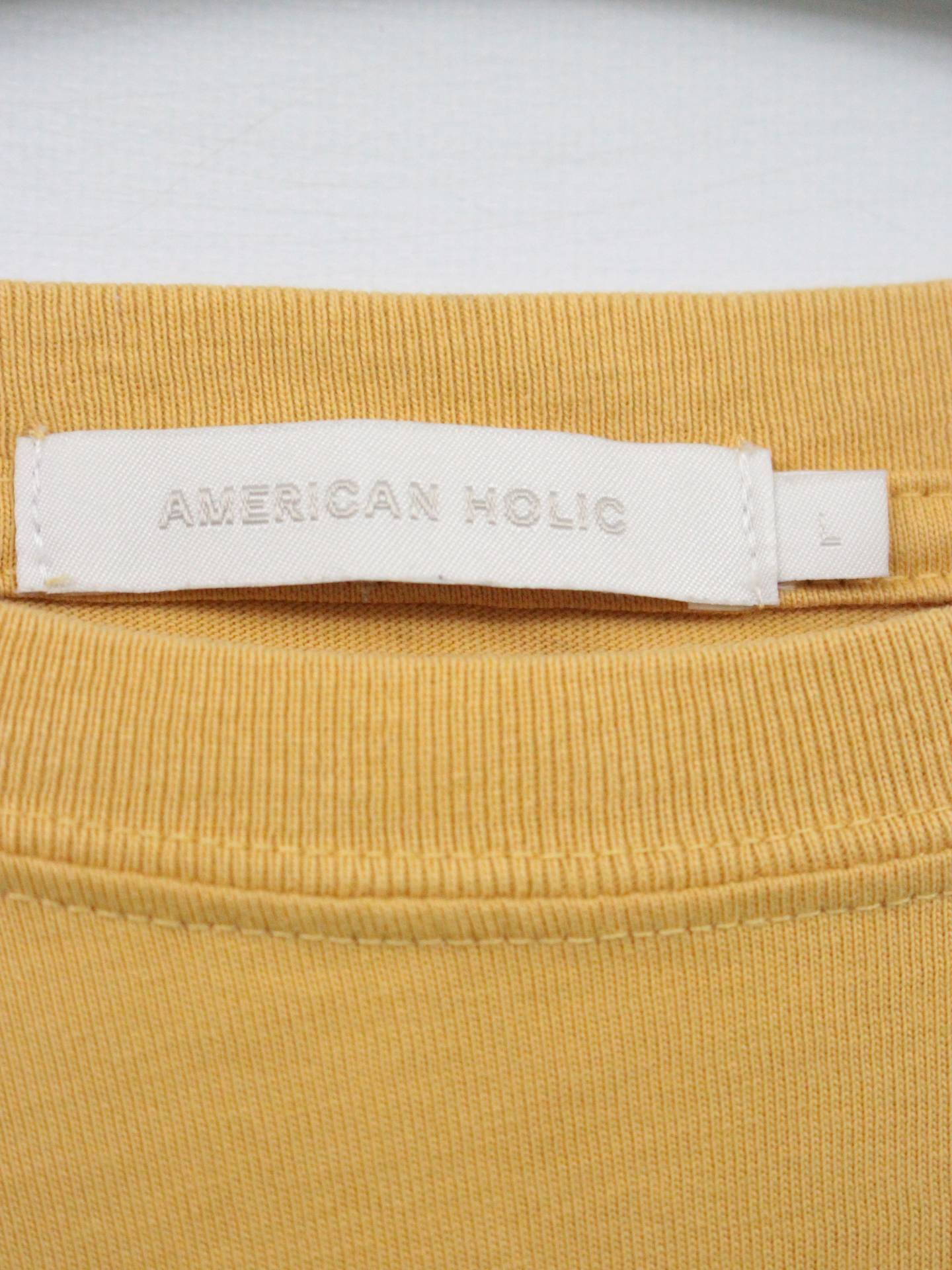 AMERICAN HOLIC/アメリカンホリック/Tシャツ/カットソー/トップス/イエロー/L