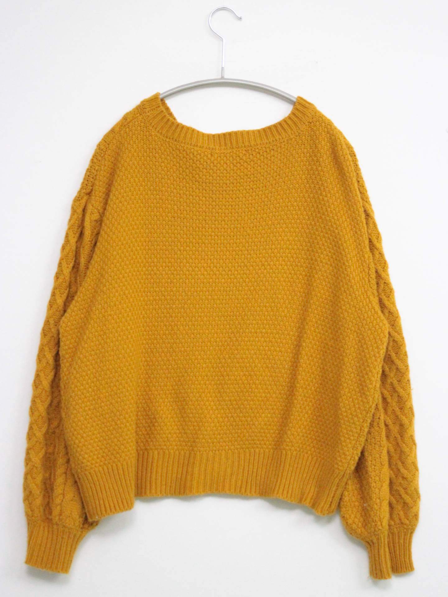 Rag Out/ラグアウト/ニット/セーター/トップス/イエロー/M