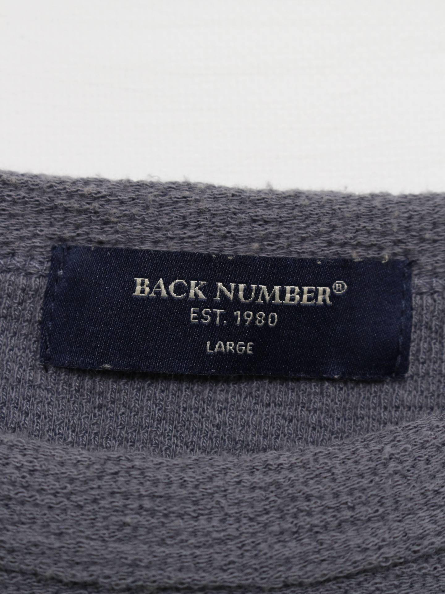 BACK NUMBER/ノースリーブ/トップス/グレー/L
