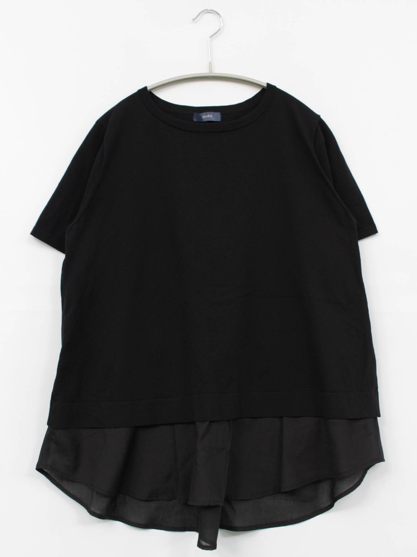 SHIPS/シップス/Tシャツ/カットソー/トップス/ブラック