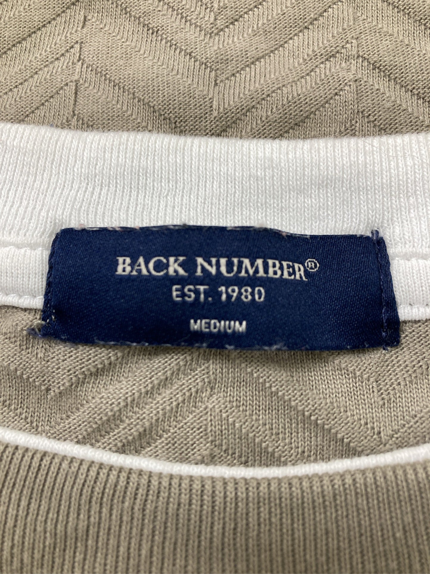 BACK NUMBER/バックナンバー/Tシャツ/カットソー/トップス/ベージュ/M