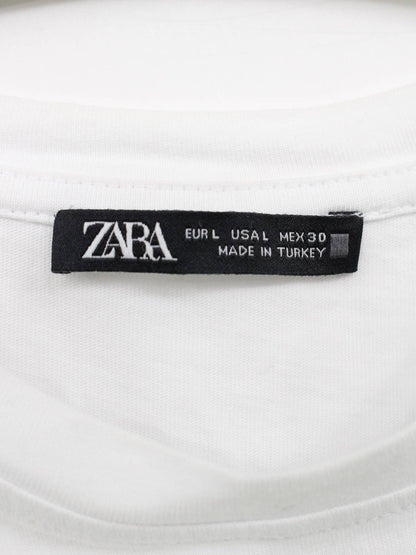 ZARA/ザラ/Tシャツ/カットソー/トップス/ホワイト/L