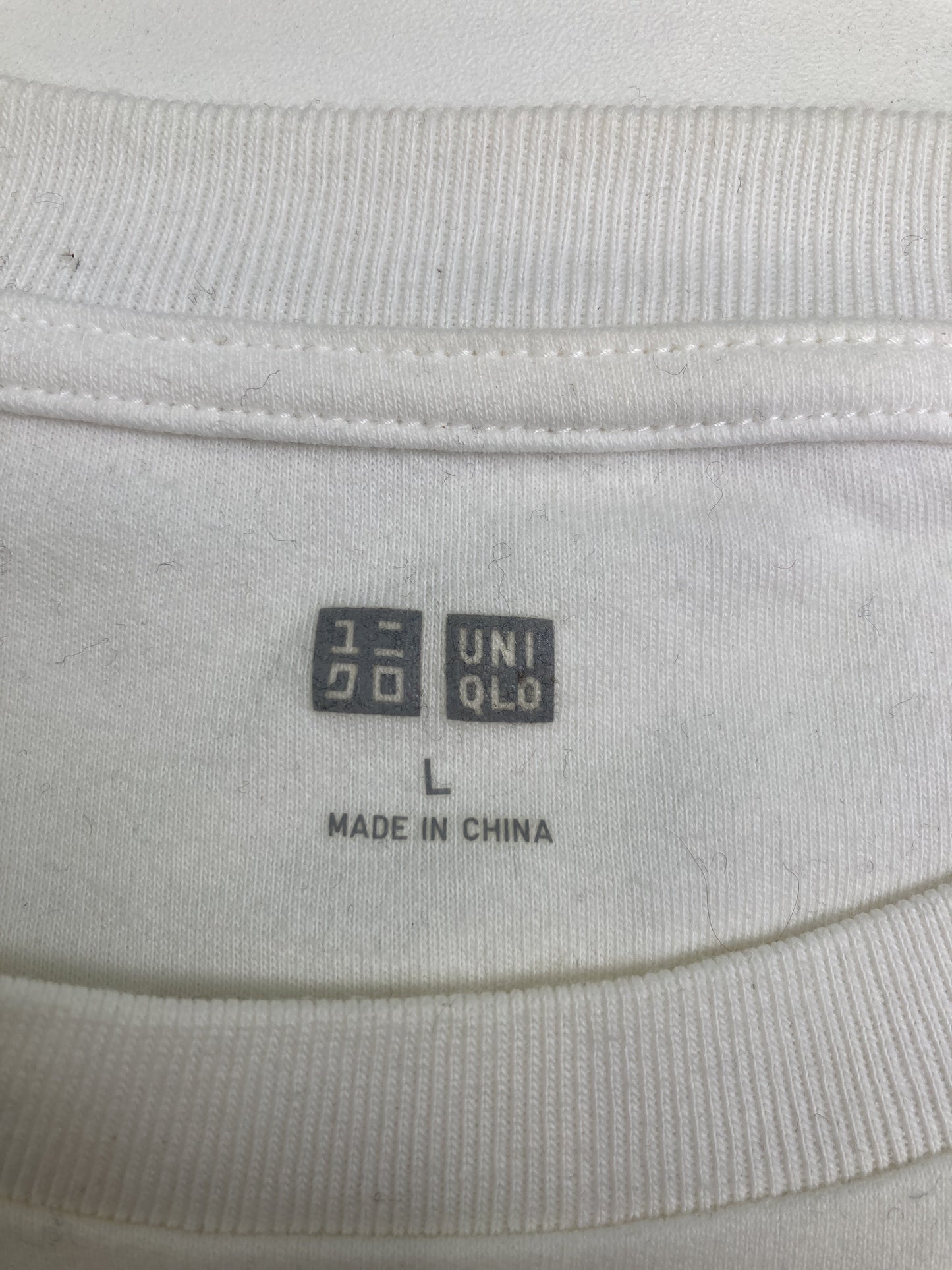 UNIQLO/ユニクロ/Tシャツ/カットソー/トップス/ホワイト/L