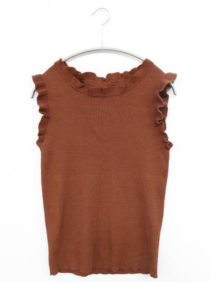 Wallamanda/ノースリーブ/トップス/ブラウン/M