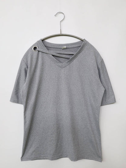 Tシャツ/カットソー/トップス/グレー/L