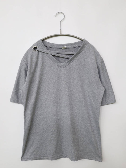Tシャツ/カットソー/トップス/グレー/L
