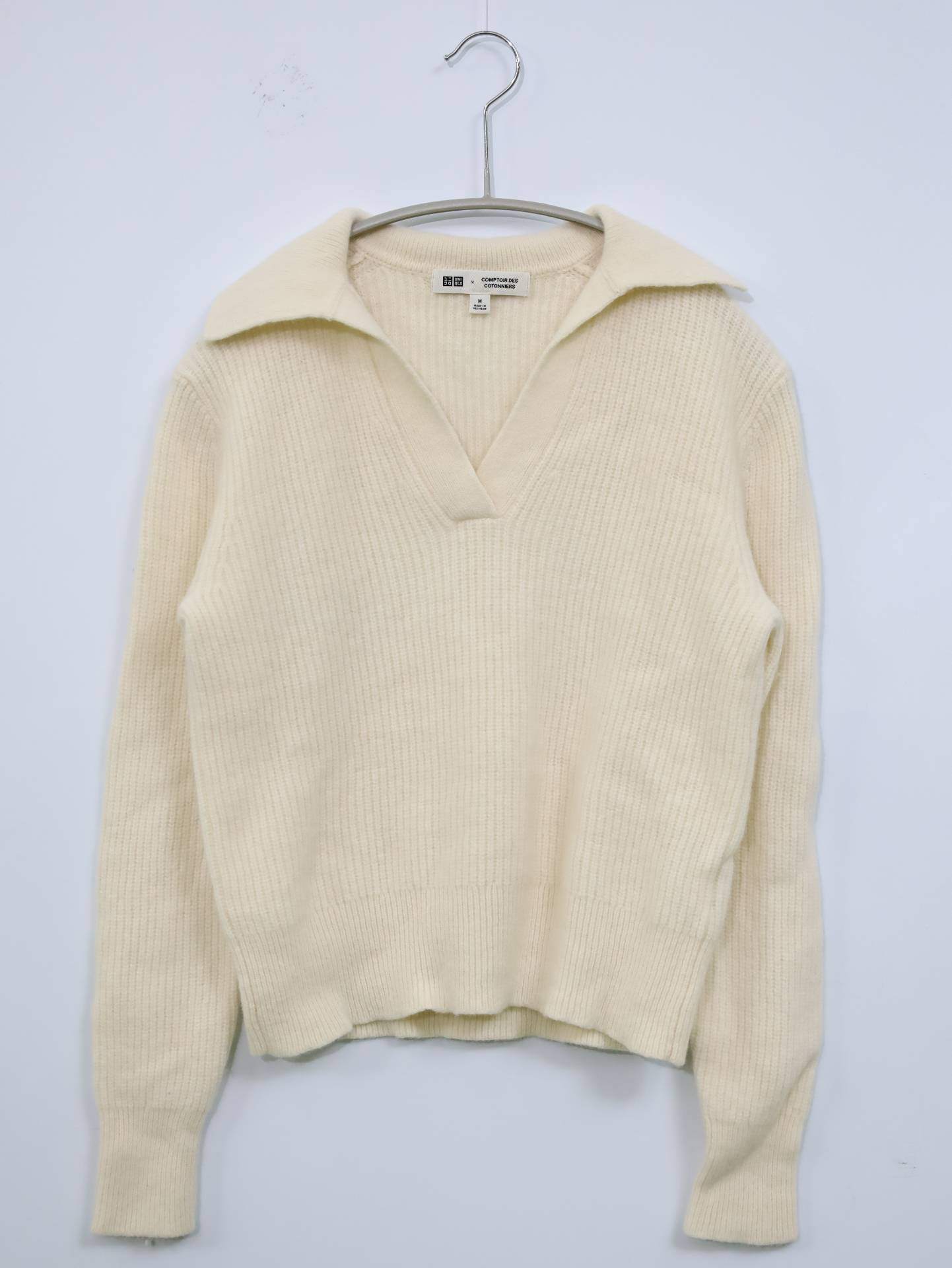 UNIQLO/ユニクロ/ニット/セーター/トップス/アイボリー/M