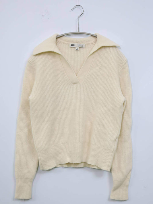 UNIQLO/ユニクロ/ニット/セーター/トップス/アイボリー/M