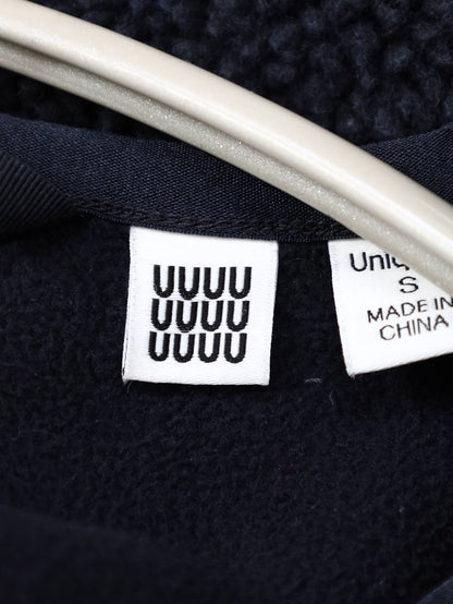 UNIQLO U/ノーカラーコート/ジャケット/アウター/ブラック/S