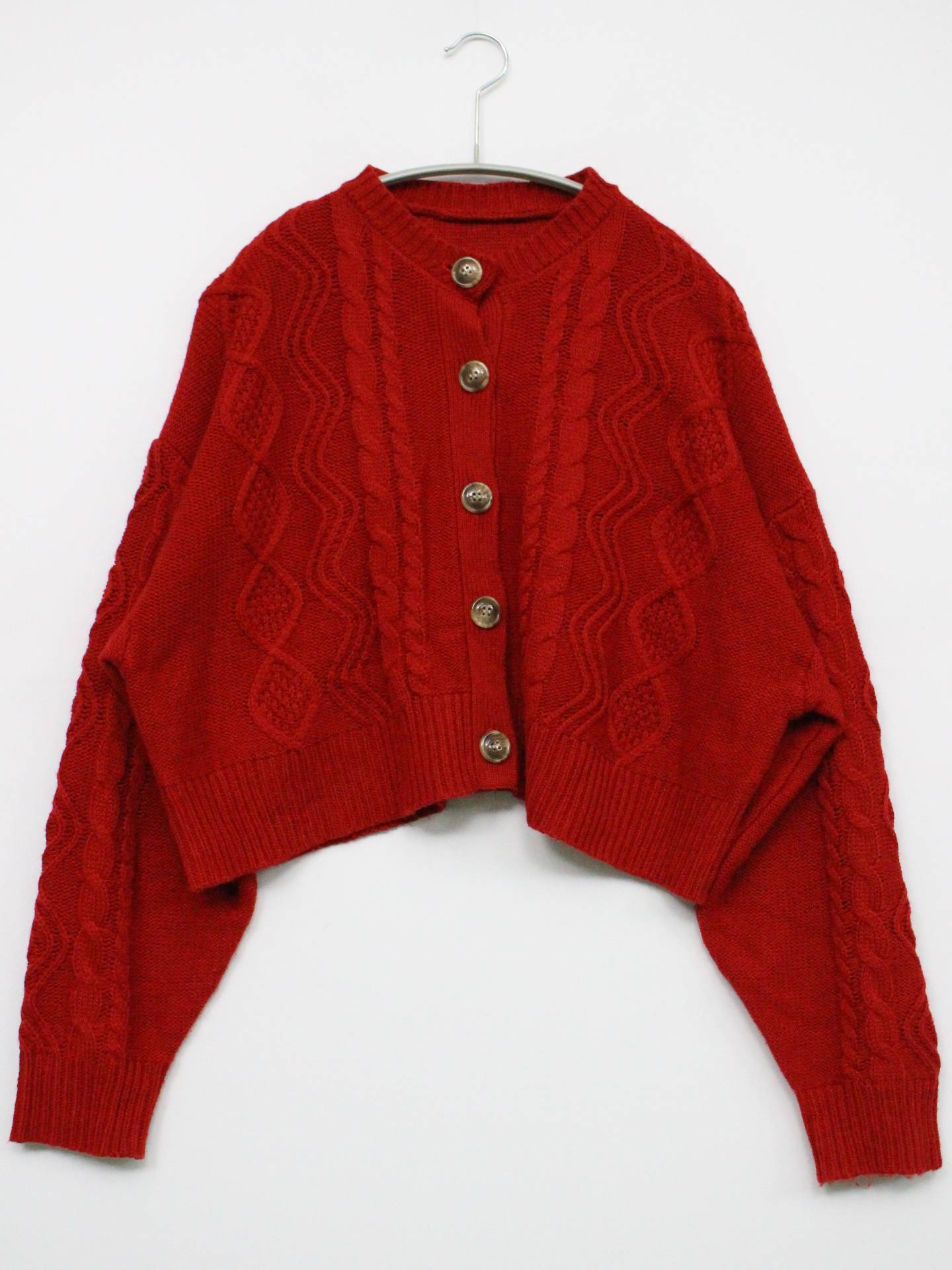 koe/カーディガン/ボレロ/トップス/レッド/F