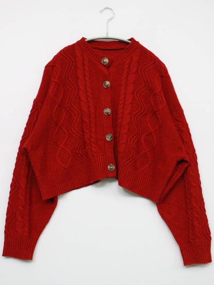 koe/カーディガン/ボレロ/トップス/レッド/F