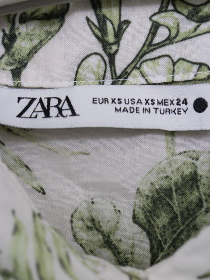 ZARA/ザラ/シャツ/ブラウス/トップス/ライトグリーン/XS