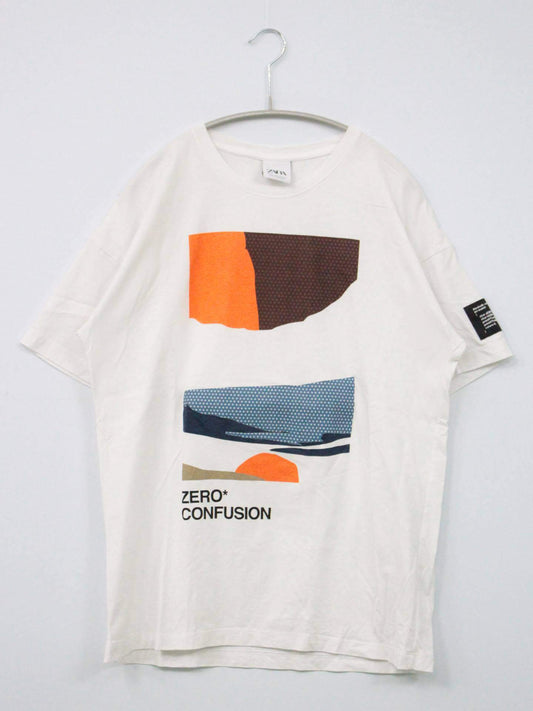 ZARA/Tシャツ/カットソー/トップス/ホワイト/S