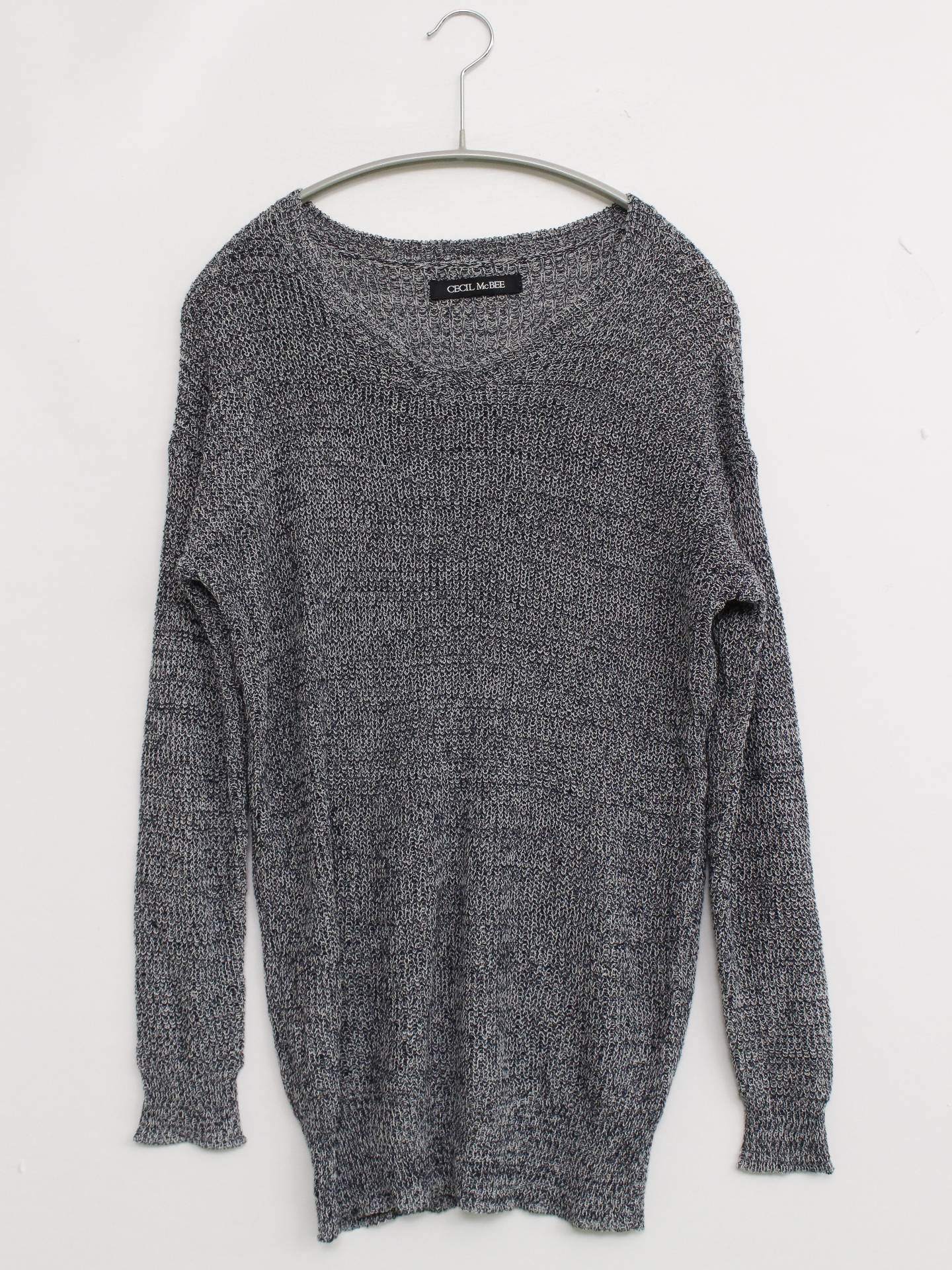 CECIL McBEE/ニット/セーター/トップス/グレー/M