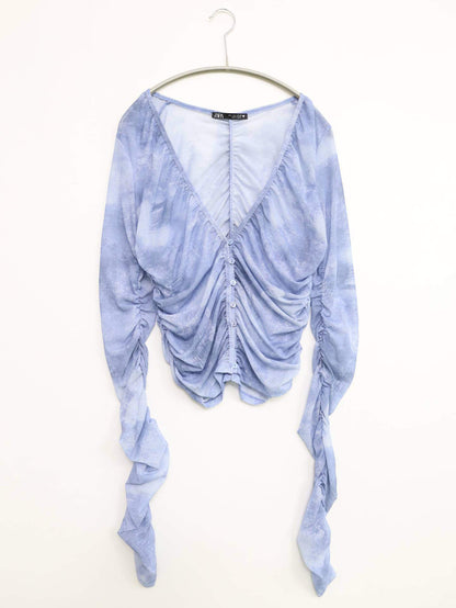 ZARA/ザラ/その他トップス/トップス/スカイブルー/L