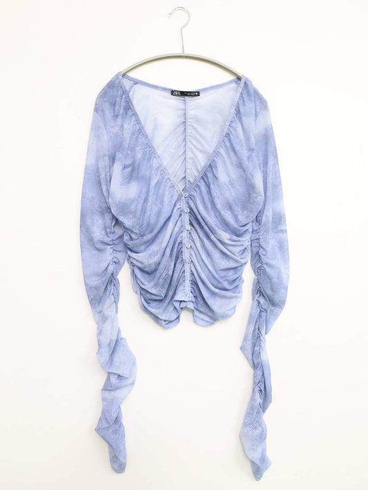 ZARA/ザラ/その他トップス/トップス/スカイブルー/L