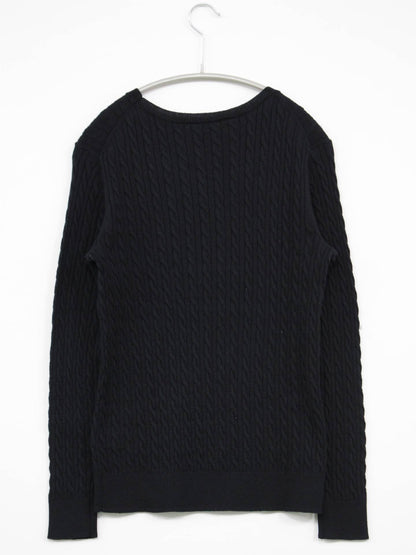 amazon essentials/ニット/セーター/トップス/ブラック/JP:L