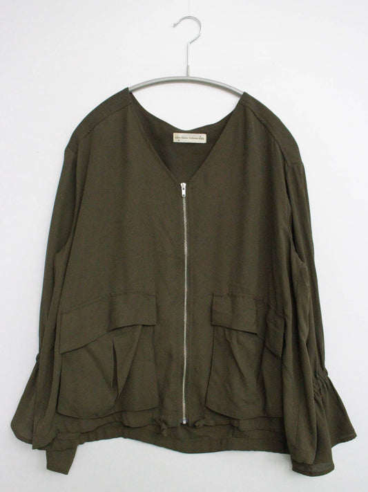 Plame Collome/カーディガン/ボレロ/トップス/カーキ/M