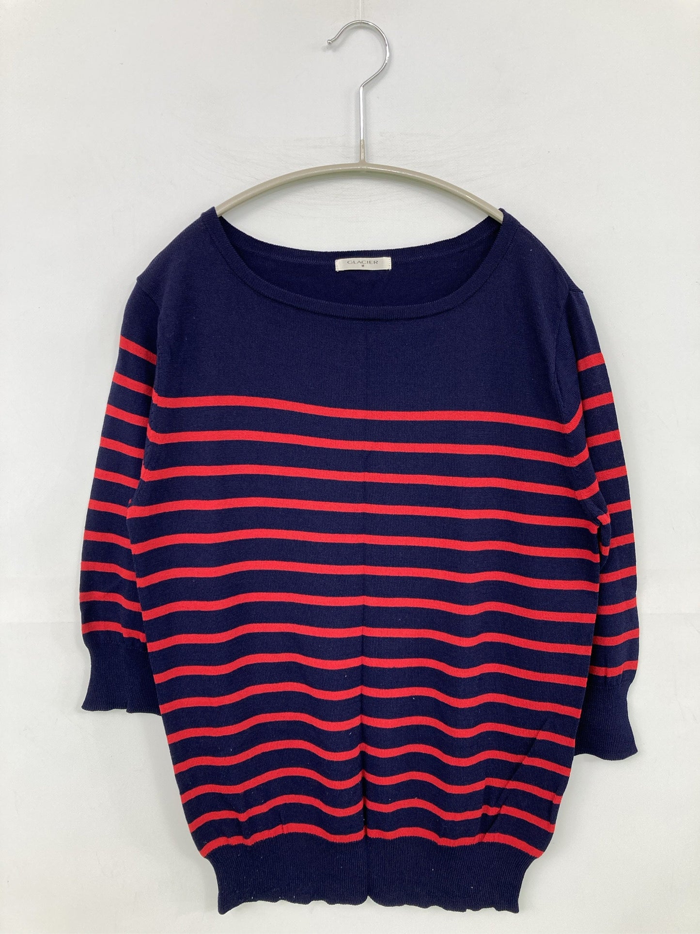 GLACIER/グラシア/ニット/セーター/トップス/ネイビー/M