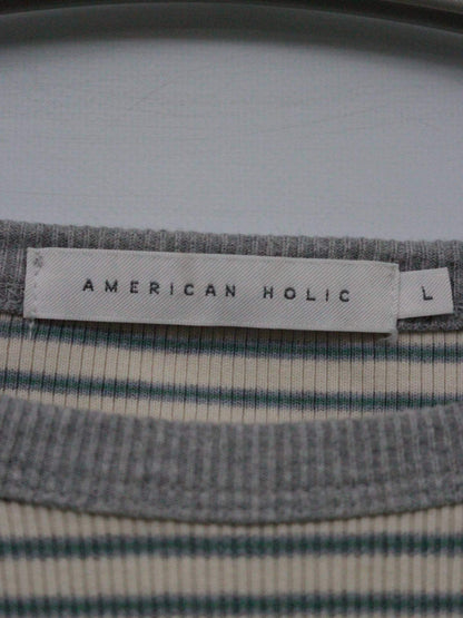 AMERICAN HOLIC/アメリカンホリック/Tシャツ/カットソー/トップス/アイボリー/L