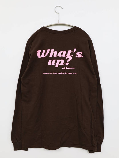 WHAT'S UP/Tシャツ/カットソー/トップス/ブラウン/M