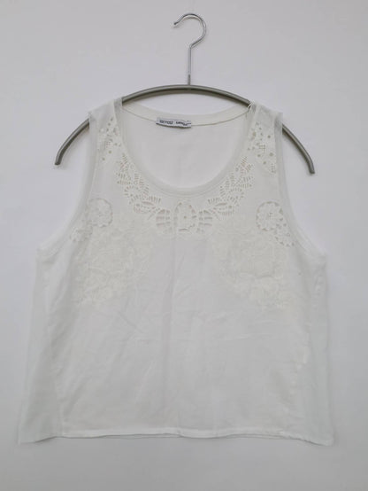 ZARA/ザラ/タンクトップ/トップス/ホワイト/M
