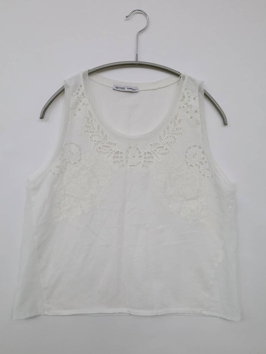 ZARA/ザラ/タンクトップ/トップス/ホワイト/M