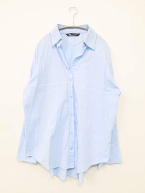 ZARA/ザラ/シャツ/ブラウス/トップス/スカイブルー/S