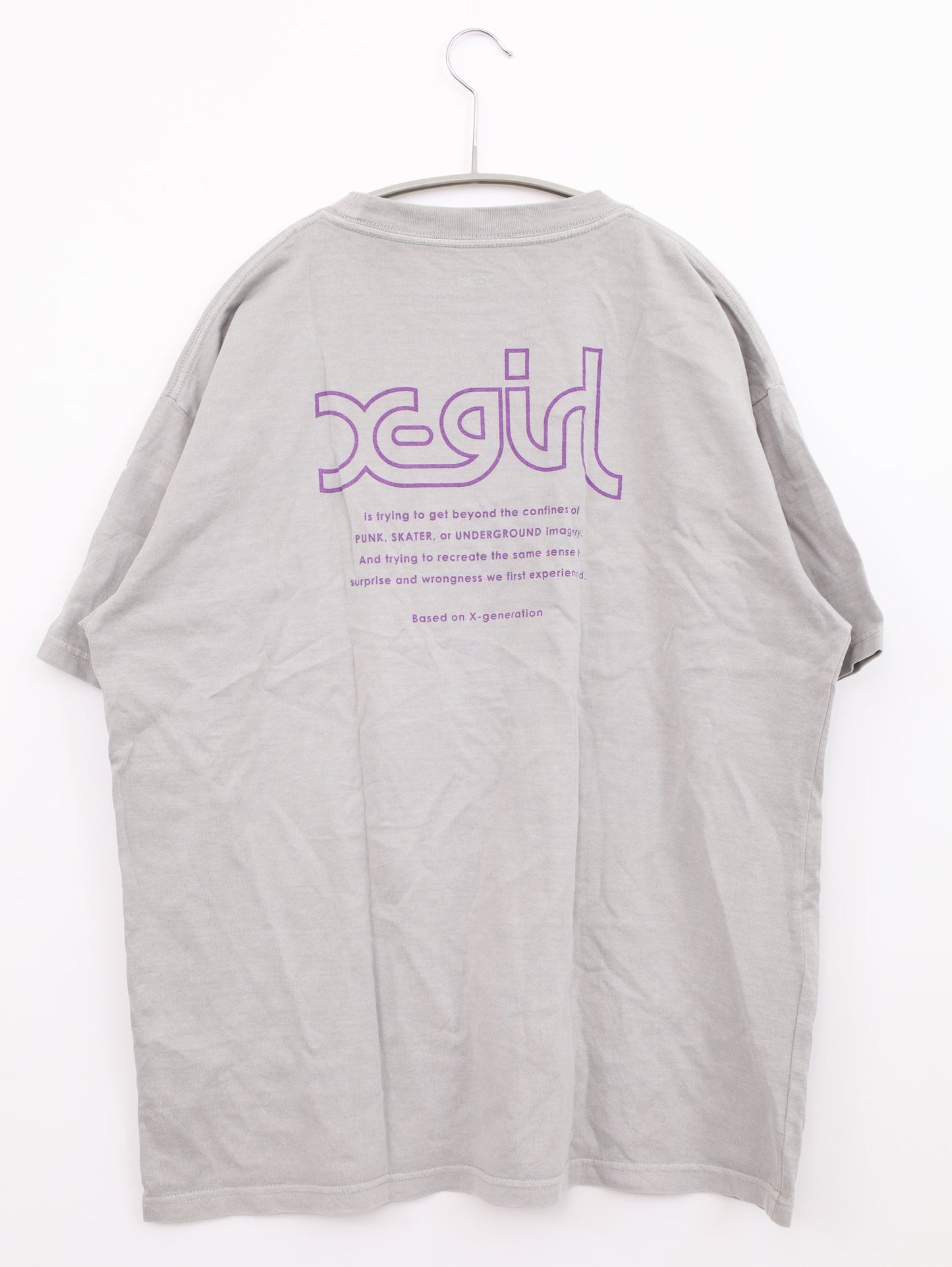 X-GIRL/エックスガール/Tシャツ/カットソー/トップス/グレー/M